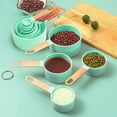 thumbnail image 4 of Iumwxz Handle Measuring Spoon Measuring Cup Set of 8 Piece Gold Handle Measuring Spoon with Scale Seasoning Spoon Baking Tool Kitchen Utensil Set Green Rollbacks on Essentials, 4 of 5
