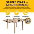 thumbnail image 4 of Farmhouse Rooster Table Cloths for 3 Foot Rectangle Tables, Vintage Watercolor Flowers Wood Grain Patio Waterproof Elastic Fitted Tablecloths, Washable Rectangular Table Cover for Camping, 4 of 8
