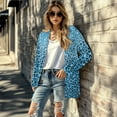 thumbnail image 5 of SCRAWLGOD Leopard Print Cardigan Jackets for Women Trendy Long Sleeve Tops for Women Work Size S Breathable Ladies Cardigan Sweaters with Pockets for Travel, 5 of 7