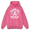 thumbnail image 4 of Sudadera con capucha para hombre, estilo retro, desgastada, con la bandera pirata de Oregón, Never Say Die Astoria, 100 % algodón, ropa informal, sudadera holgada, 4 of 5