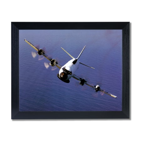 - EP-3E Aries Navy Jet Airplane Wall Picture Black Framed Art Print