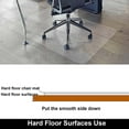 Kibhous Office Mat for Hardwood Floor, 36" x 48" Rectangle Clear Chair Mat for Easy Glide and