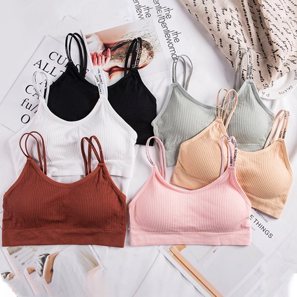 BQTQ 5 Piezas Camisole Bras para Mujer Cuello en V Camisole Bralettes Seamless Sl Ndcxsfigh Para estrenar
