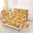 thumbnail image 2 of Erosebridal Cartoon Capybara Bed Sheets for Kids, Ice Cream Donut King Sheets, 4pcs, 2 of 5