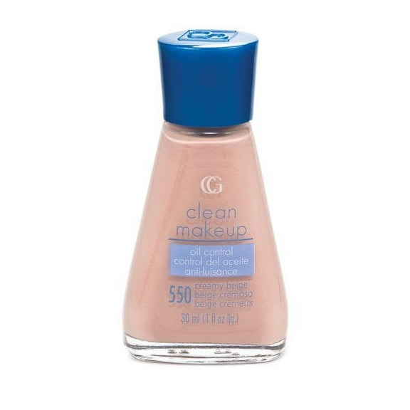 CoverGirl Clean Oil Control Liquid Make Up Creamy Beige 550 1-Ounce Packages (Pack of 2)
