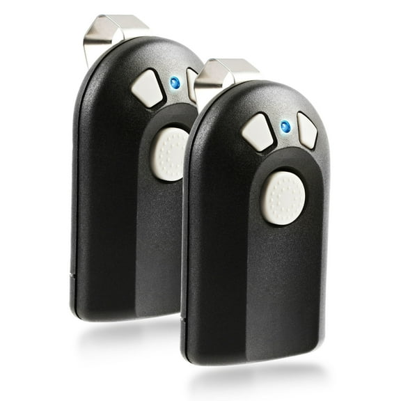 Keylessoption 3-Button Visor Clip Garage Door Remote, Black, 2 Piece, 2 Pack