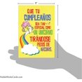 thumbnail image 4 of NobleWorks Unicorns and Rainbows-Spanish - Birthday Greeting Card with Envelope (4.63 x 6.75 Inch) - C6892BDG-SL, 4 of 5
