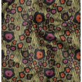 thumbnail image 1 of Soimoi Yellow Rayon Fabric Wild Animal Skin Print Fabric by The Yard 42 Inch Wide, 1 of 6