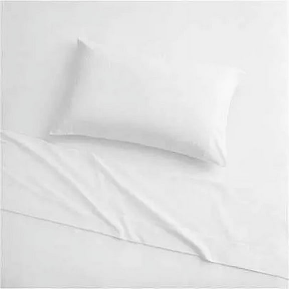 Huba Homes Brielle Home Zorlu USA White Cotton Flannel 4-Piece Full Sheet Set Collection