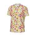 thumbnail image 6 of Wukai Colorful Leaves Print Men's Short-Sleeved Mesh T-Shirt,Quick-Dry Short Sleeve Workout T-Shirt-Medium, 6 of 8