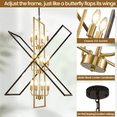 thumbnail image 6 of LovingAHome 12-Light Farmhouse Chandelier Black Gold Candle Style Pendant Light Fixtures for Staircase Foyer Entryway, 6 of 6