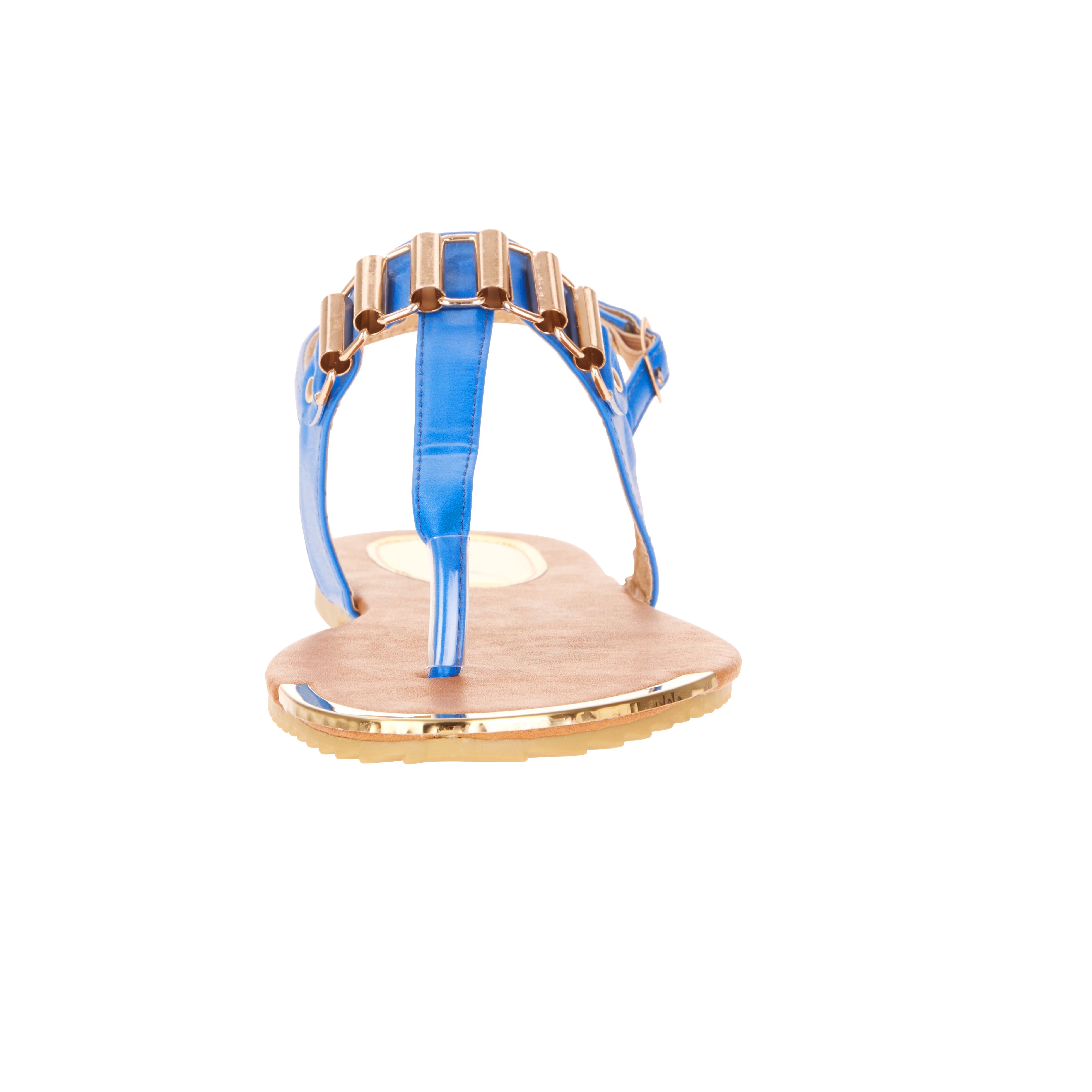 Victoria K Fashion Women's Gold Linked Sandals