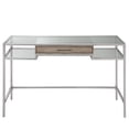 thumbnail image 5 of Madison Park Adela Tempered Glass and Metal Writing Desk in Antique Silver, 5 of 5