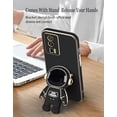 thumbnail image 5 of Compatible with Redmi K60 Pro Case Silicone TPU Plating, Xiaomi Redmi K60 Pro Phone Case Cute Astronaut Pattern Cover with Stand for Women Girls (Black), 5 of 14
