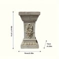 thumbnail image 4 of 11.81" H Garden Pedestal Statue with Bow Design,Weatherproof Outdoor Pedestal for Sculptures,Suitable for Garden Decoration,White, 4 of 7
