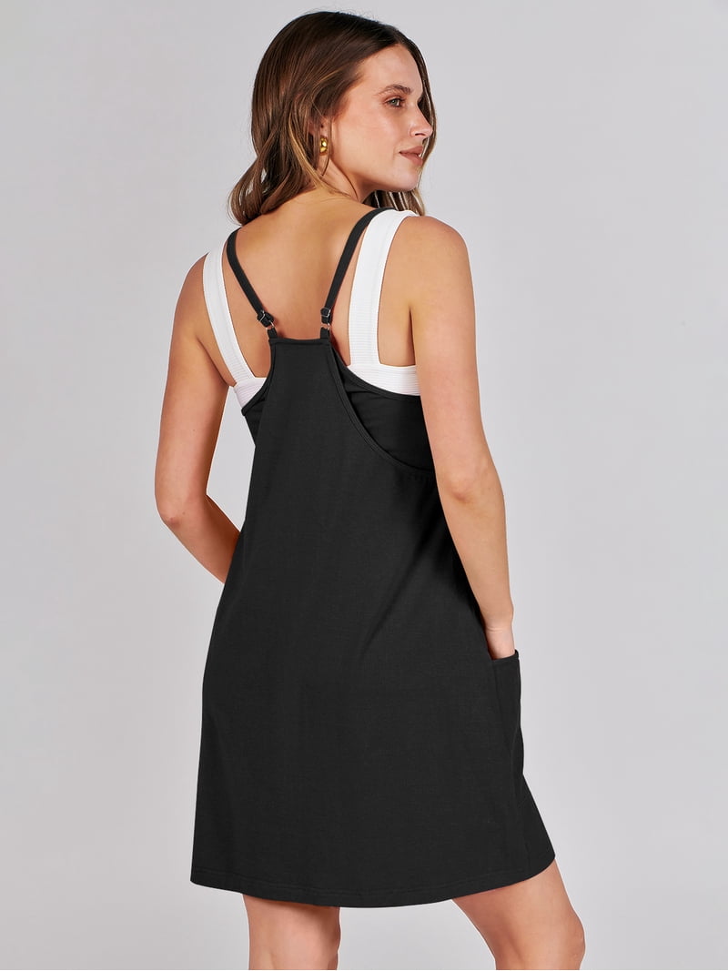 cute yellow short dresses S 1960s Mini Dress Color:Black Suit adhesive bra Penny Button-Down Mini Dress