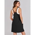 thumbnail image 3 of ANRABESS Athletic Dress for Women Tennis Dress with Shorts Summer Active Workout Romper Dress Sleeveless Spaghetti Strap Mini Dress Casual Sundress Vacation Outfits Black XS, 3 of 10