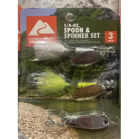 Ozark Trail 1/4 oz. Inline Spinner and Spoon Kit 3 Pack Assorted Colors