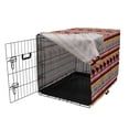 thumbnail image 3 of Animal Dog Crate Cover, Abstract Pattern of an Animal Silhouette on a Background of Zigzags, Easy to Use Pet Kennel Cover Small Dogs Puppies Kittens, 7 Sizes, Vermilion and Multicolor, by Ambesonne, 3 of 6