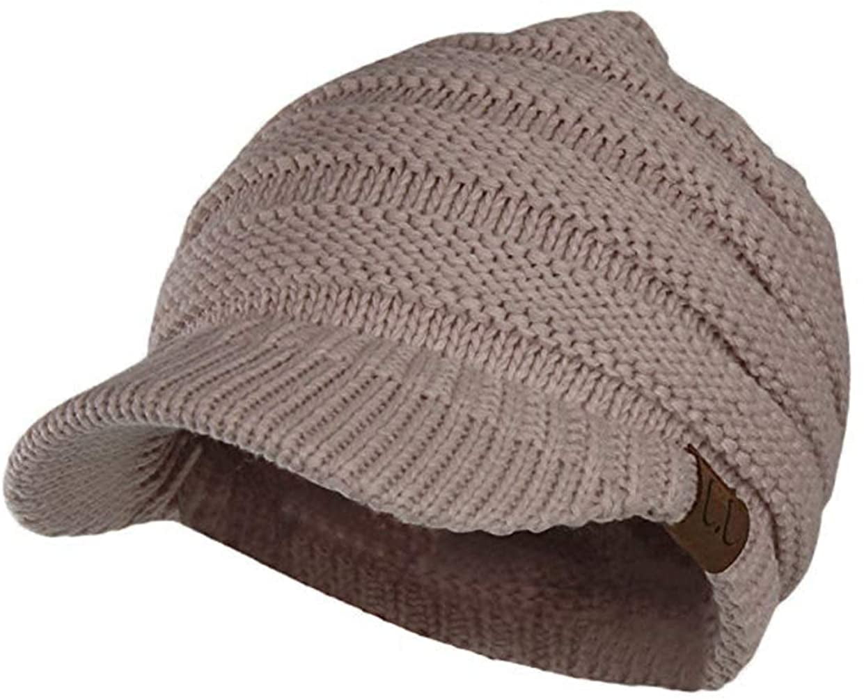 XYCCA Warm Cable Ribbed Knit Beanie Hat 