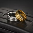 thumbnail image 5 of GKNET Stainless Steel Ring Titanium Ring Finger Ring Band Fashion Delicate Jewelry Men Rings-black-7, 5 of 9