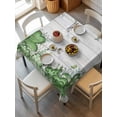 thumbnail image 2 of St. Patrick's Suqare Tablecloth - 54 x 54 Inch, Lucky Shamrock Green Eucalyptus Floral Farm Wooden Waterproof & StainResistant Tablecloth, Washable Oil-proof Table Cover for Dining/Party/Wedding, 2 of 9