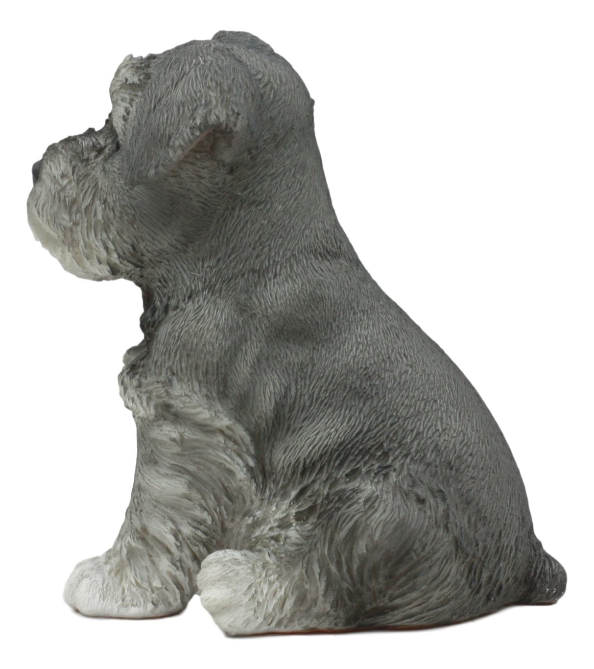 Realistic Miniature Schnauzer Puppy Statue 6.5"Tall Animal Dog Collectible