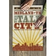 thumbnail image 3 of Midland, Texas, Skyline and Sunburst Screenprint Style (19x27 inches, Premium 500 Piece Jigsaw Puzzle for Adults and Family, Made in USA), 3 of 4