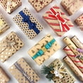 thumbnail image 3 of 5 hojas de papel para envolver regalos de elementos navideños, 70x50cm, envolturas de papel Kraft para cumpleaños, fiestas de Navidad y vacaciones, 3 of 5