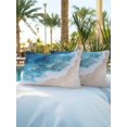 thumbnail image 6 of Outdoor Pillows Waterproof, Blue Beach Coastal Bedding Throw Pillows with Insert for Couch Sofa Bed, Summer Ocean Seaside Nautical 12x20 Inch Pillowcases Decorative Camping Patio Pillow Set of 2, 6 of 8