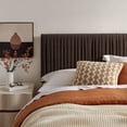 thumbnail image 5 of Eloise Stain-Resistant Performance Velvet Queen Headboard in Chocolate Brown, 5 of 8