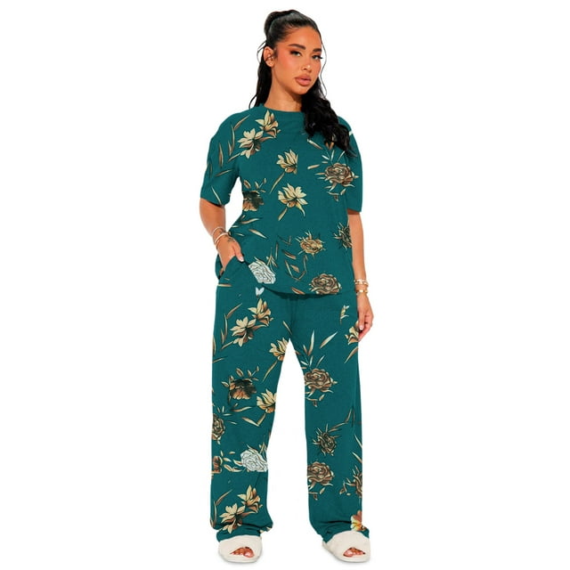 Conjunto De Pijama Shendy Vendy 2 Piezas Para Mujer Elegante Camisa Pantalon