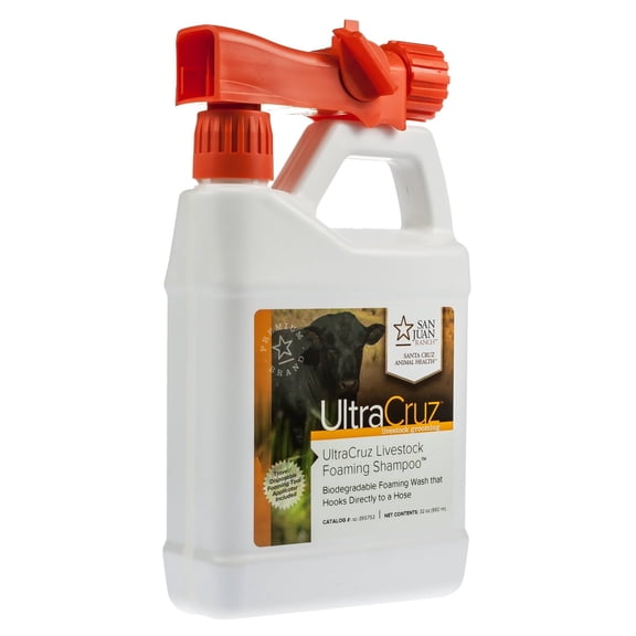 UltraCruz® Livestock Foaming Shampoo, 32 oz with Travel Applicator