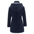 thumbnail image 7 of Womens Jacket Spring Fall Windbreaker Lightweight Hooded Softshell Jacket Outdoor Windproof Zip Up Raincoat Navy XL, 7 of 7