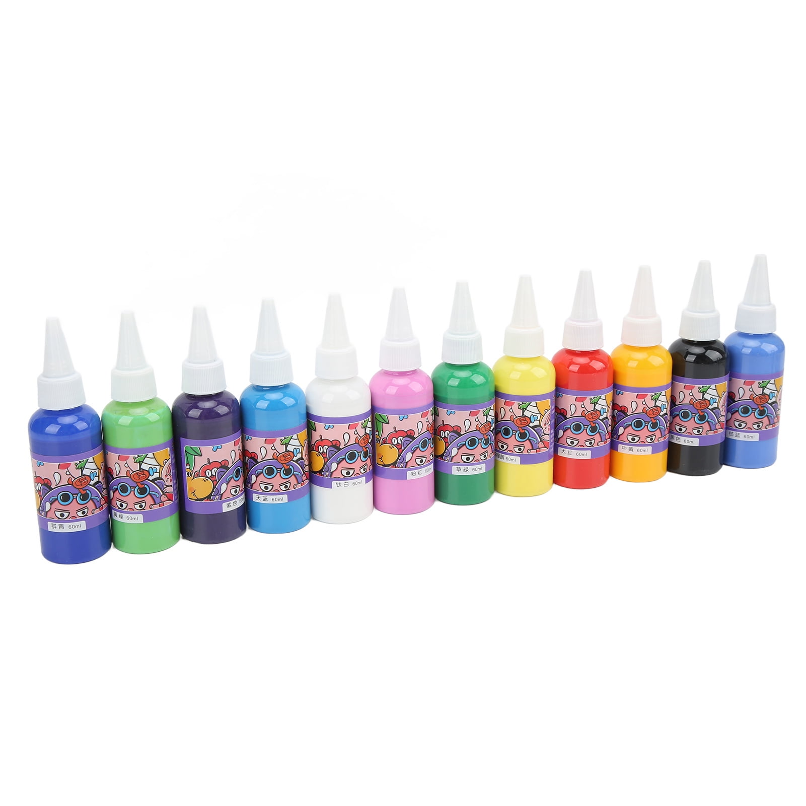 Finger Paint Set, Simple Operation Kids Finger Paint 12 Colors Skin