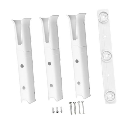 GARENDE 3 Tube Rod Holder Portable Adjustable Side Mount Fishing Rod Holder Bracket for white