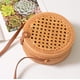 thumbnail image 4 of Bolsa Redonda de Rattan Tejida a Mano con Correas de Cuero para Mujeres, 4 of 5