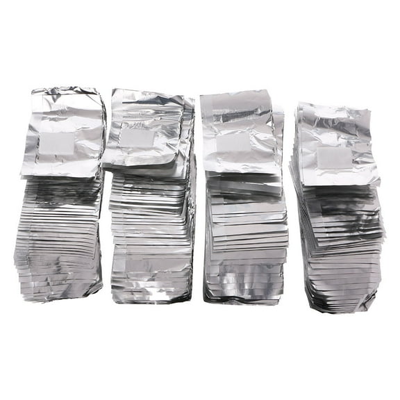 JUNTEX 200pcs Aluminium Foil Nail Art Soak Off Acrylic Gel Polish Nail Wraps Remover