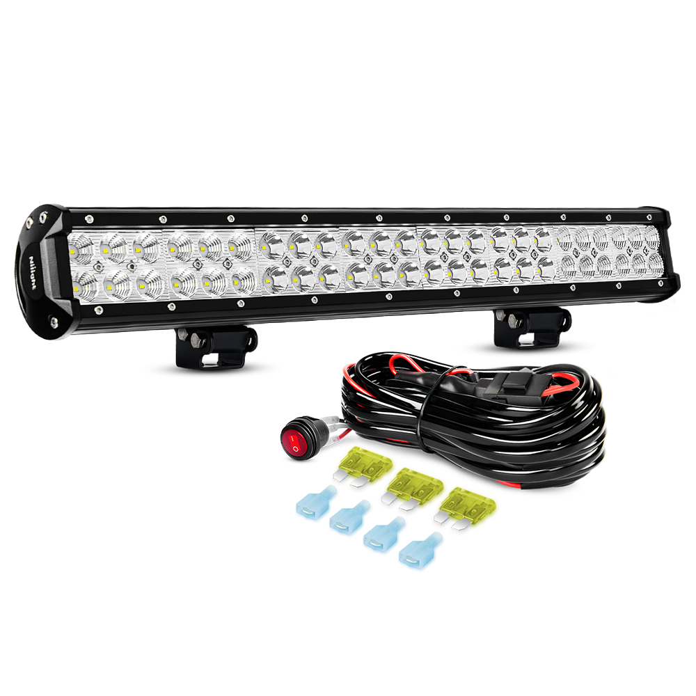 Nilight 1PCS 23" 144w Spot Flood Combo Led Bar LED Work Lights Led Fog Lights Off Road Driving