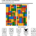 thumbnail image 2 of Building Block Toy Curtains，Abstract Contour Colorful Plastic Toy Brick Geometric Print Pattern Window Drapes for Boys Girls Bedroom Playroom Living Room Set 2 Panels,63x63 Inches, 2 of 8