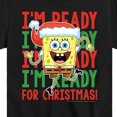 thumbnail image 3 of SpongeBob SquarePants - I'm Ready For Christmas - Toddler And Youth Short Sleeve Graphic T-Shirt, 3 of 6
