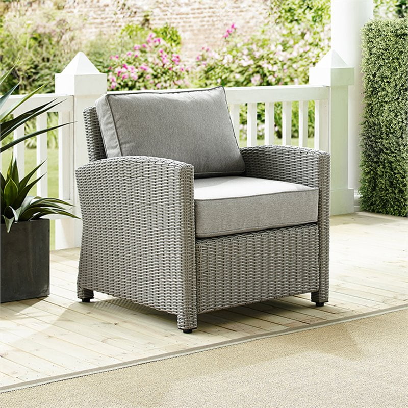 Crosley Bradenton Outdoor Wicker Arm Chair