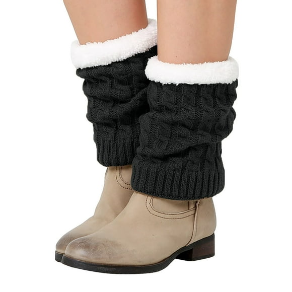 FADAACAI Fuzzy Socks for Women Knee and Leg Knitted and Thickened Wool Warm Boots and Fluffy Socks Womens Fuzzy Slipper Socks Clearance!