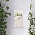 thumbnail image 4 of Macramé para colgar en la pared, colgador de almacenamiento, maceta, marco de fotos bohemio, hecho a mano 67CMX33CM, 4 of 9