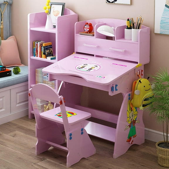 ZToonmas School Supplies Children'S Combined Study Table Work Table Can Be Raised and Lowered