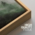 thumbnail image 4 of PixonSign Framed Wall Art Set Woodland Nursery Print Decor Fog & Mist Over Green Pine Tree Forest Nature Wilderness Modern Art Chic Landscape for Living Room, Office - 24"x36"x3 Panels Natural, 4 of 5