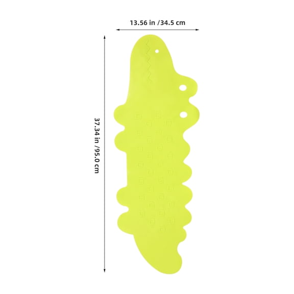 ELAYARD Eco Friendly Tpr Bathroom Mat Non Slip Green with Alligator Design for Bathtub and Shower
