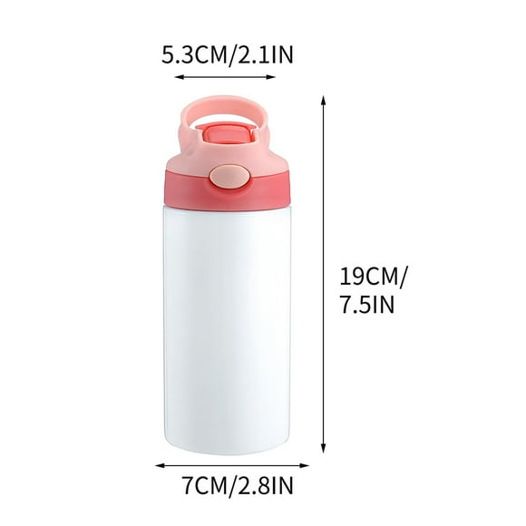 Birdeem Kids Water Bottles 12Oz Custom Insulated Stainless Steel Water Bottle for Girls Boys with Name Straw Lid Customized Children Cups Gifts for School Travel 360Ml