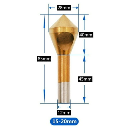 

1pc Titanium Countersink Deburring Drill Bit Hole Cutter Metal Chamfering Tool