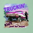 thumbnail image 2 of Wild Bobby, Truckin Ain't Just For Boys, Cars and Trucks, Women Racerback Tank Top, Mint, X-Large, 2 of 4